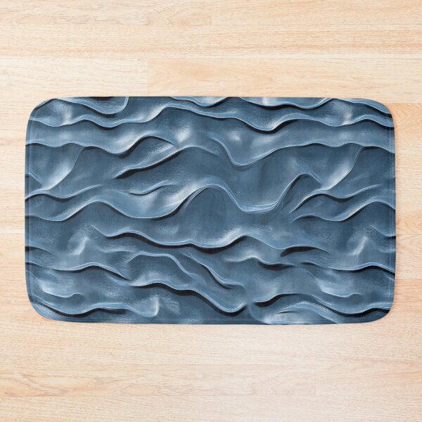 Item preview, Textured waves in smooth blue surface designed and sold by brandway.