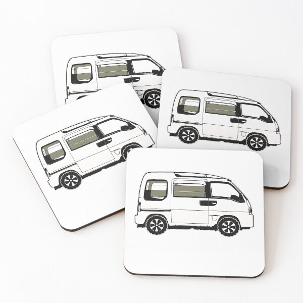 Item preview, Outline of a Japanese Kei Van, Dias Van, JDM Tiny Van, retro JDM designed and sold by mmmkei.