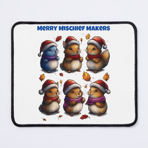 Item preview, Merry Mischief Makers, Christmas Hamsters, Festive Rodents, Cute Holiday Animals, Santa Hat Critters designed and sold by BukkyStory.
