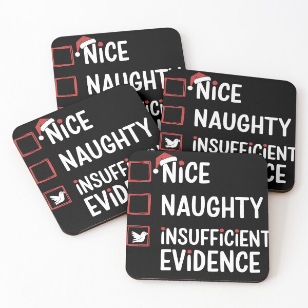 Item preview, Nice, Naughty, or Insufficient Evidence: Christmas Checklist designed and sold by FocusedPatterns.