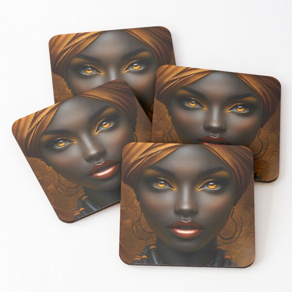 Item preview, Elegant portrait with vibrant orange accents designed and sold by Artessie.