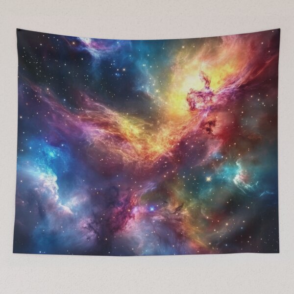 Item preview, Nebula filled with vibrant colors in space designed and sold by brandway.