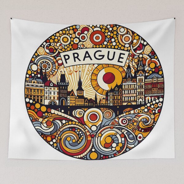 Item preview, Prague – Minimalist Cubic Art Celebrating the City of a Hundred Spires designed and sold by OzzFrequency.