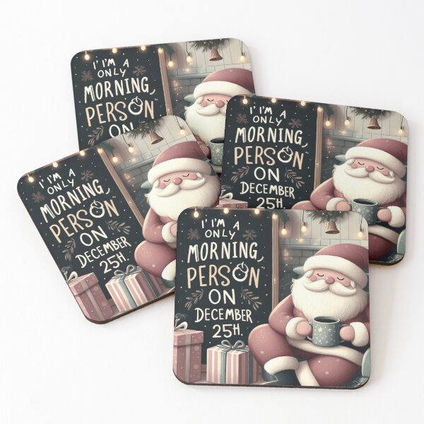 Item preview, Santa 'I'm only a morning person on dec 25th' Christmas Shirts designed and sold by EpiphanyArt28.