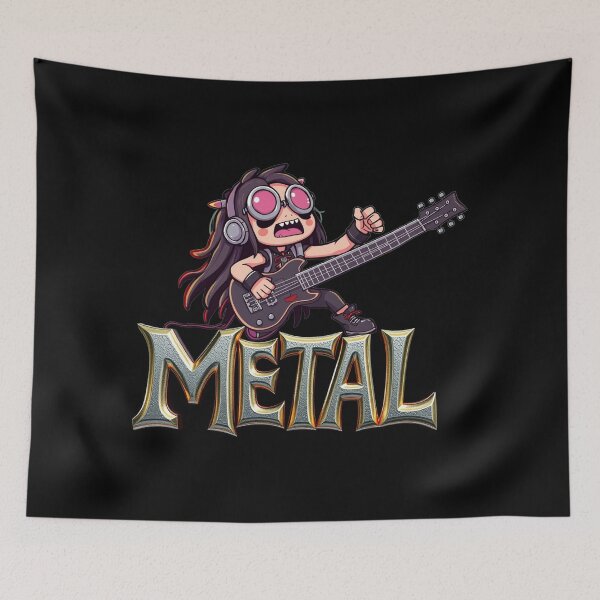 Item preview, Kawaii Metal Guy, Heavy Music, Anime Design designed and sold by Burn-Ego.