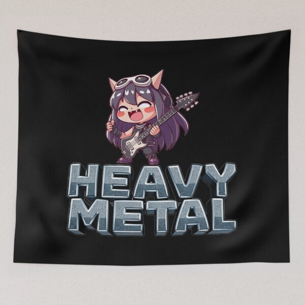 Item preview, Kawaii Metal, Heavy Music, Anime Cat Girl designed and sold by Burn-Ego.