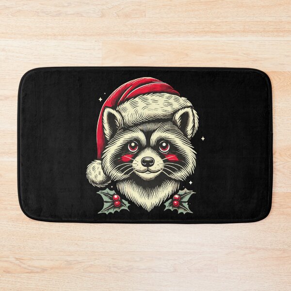 Item preview, Festive Christmas Raccoon With Holly designed and sold by LuminOrb.