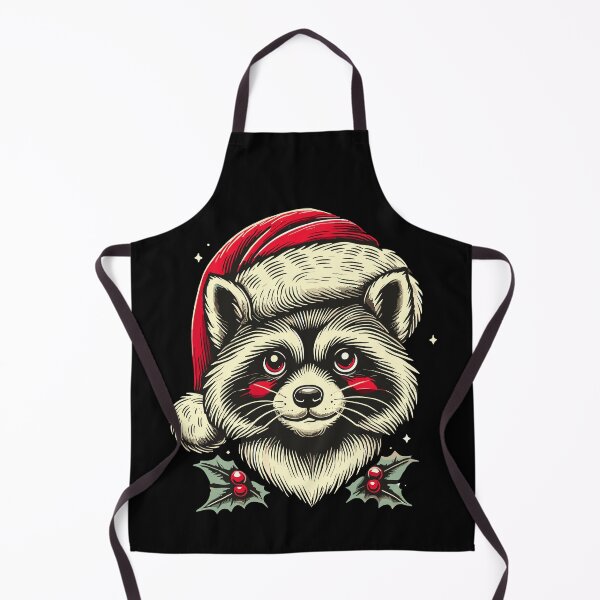 Item preview, Festive Christmas Raccoon With Holly designed and sold by LuminOrb.