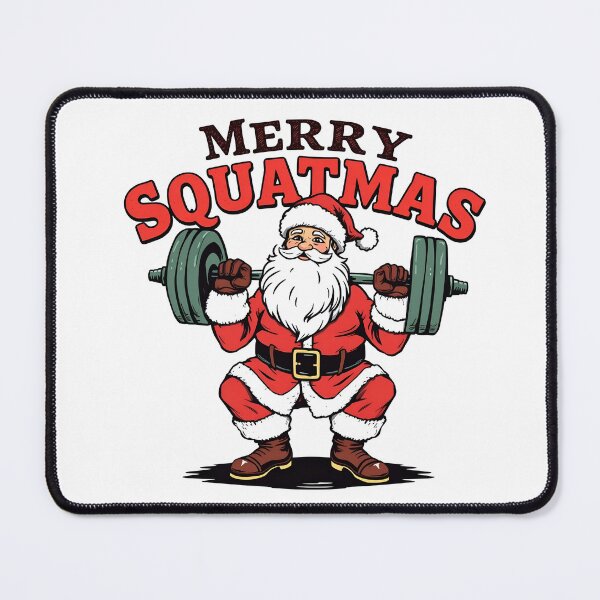 Item preview, Merry Squatmas Santa Funny Gym Lifting Workout designed and sold by svarupa.