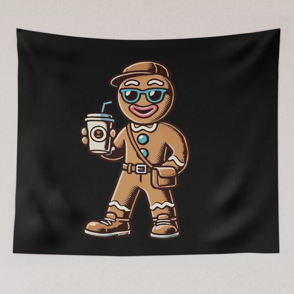 Item preview, Funny Gingerbread Man With Coffee For Christmas designed and sold by LuminOrb.