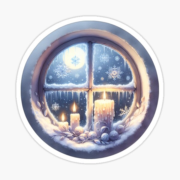 Artikel-Vorschau von Weihnachtsfenster im Kerzenlicht, designt und verkauft von Kobeko.