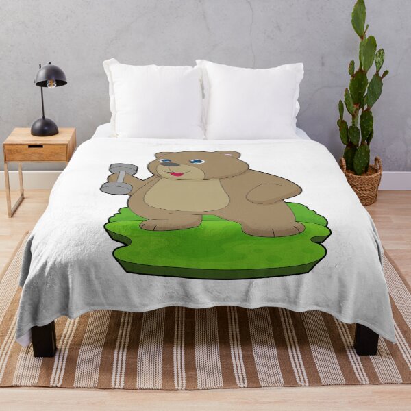 Item preview, Bear Bodybuilder Dumbbell Bodybuilding designed and sold by Snabdesign84.