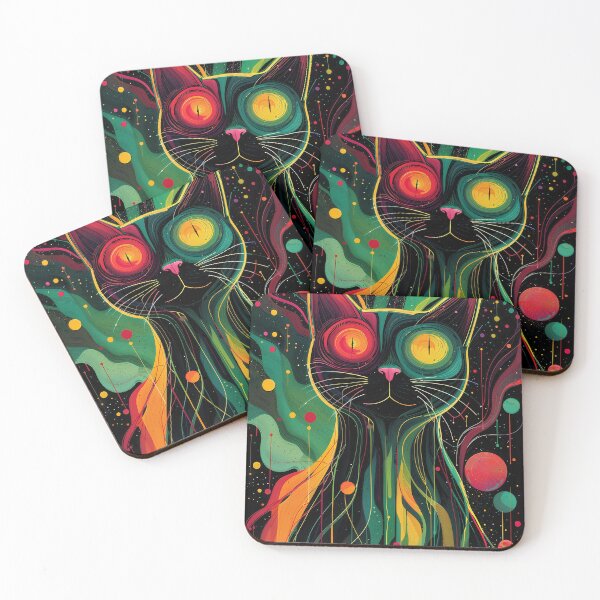 Item preview, Abstract Back Cat designed and sold by RubisLeaf.