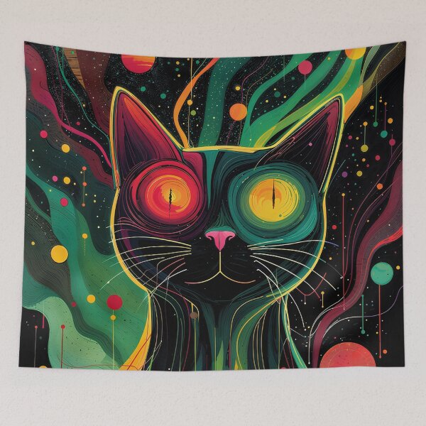 Item preview, Abstract Back Cat designed and sold by RubisLeaf.