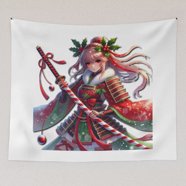 Item preview, Holly Samurai - Festive Christmas Warrior Design designed and sold by HopeLoom.