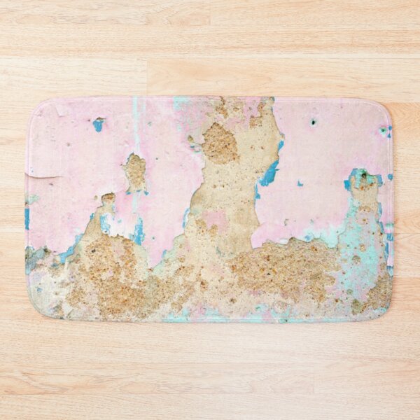 Item preview, The weathered pink painted cement wall background shows signs of peeling, cracks, and dampness designed and sold by MTShoppingLine.