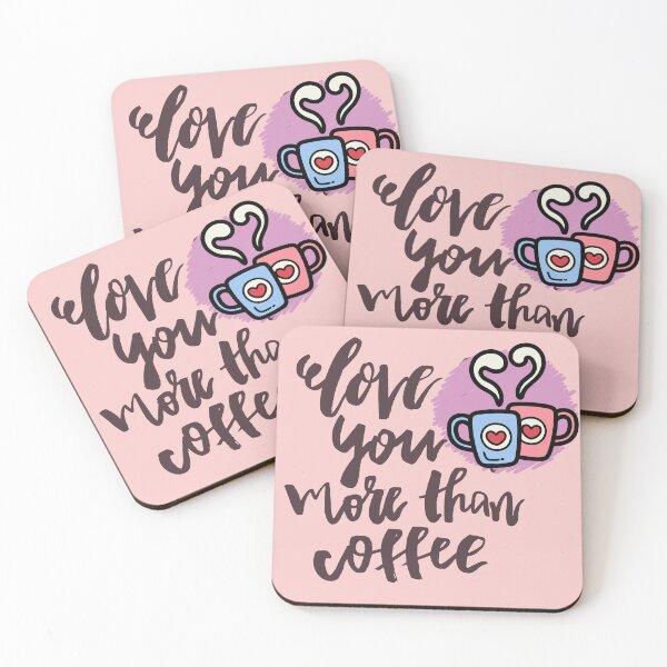 Item preview, Love You More Than Coffee designed and sold by Soluna Studio.