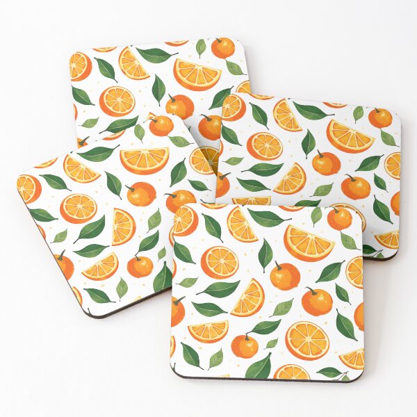 Item preview, Fresh Orange and Leaf Pattern designed and sold by Zatch-Bell.