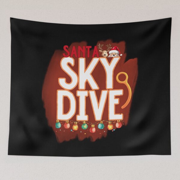 Item preview, Skydiving Parachuter Christmas Santa - pin designed and sold by youraircraftart.