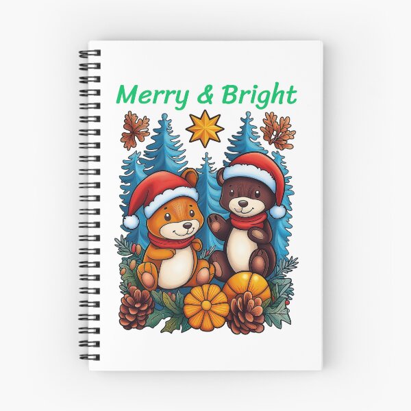 Item preview, Merry & Bright, Christmas Bears, Festive Woodland Animals, Holiday Animal Design, Cute Santa Creatures designed and sold by BukkyStory.