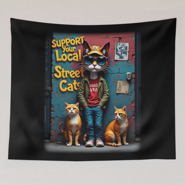 Item preview, Support the stray cats in your neighborhood designed and sold by ArtCreator2023.