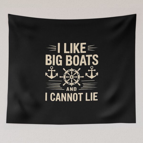 Item preview, Big Boats Enthusiast Quote with Nautical Anchors designed and sold by love3617.