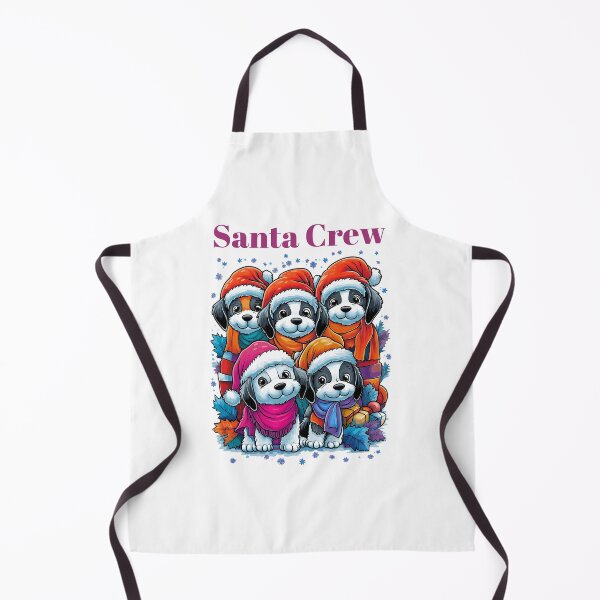 Item preview, Santa Crew, Christmas Puppy Group, Festive Dog Pack, Holiday Pet Design, Santa Hat Puppies designed and sold by BukkyStory.