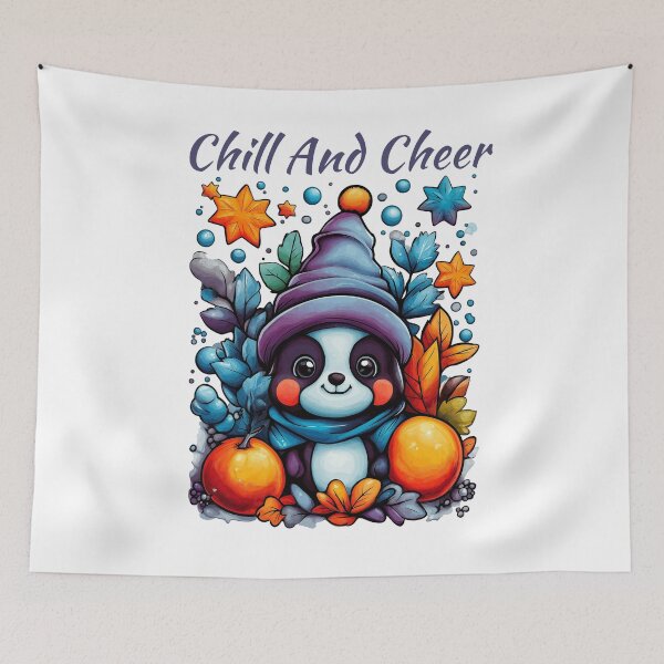 Item preview, Chill And Cheer, Festive Panda Art, Winter Animal Design, Holiday Panda Illustration, Cute Seasonal Animal designed and sold by BukkyStory.