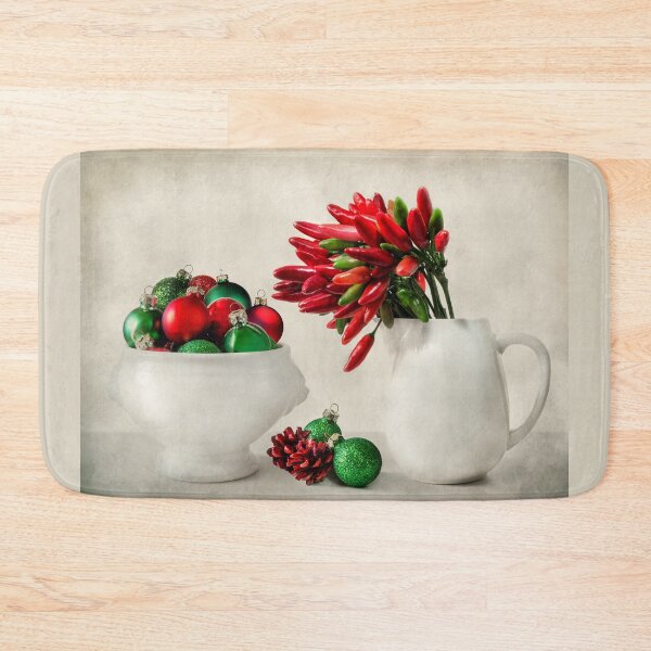 Item preview, Christmas still life in green and red designed and sold by Barbara  Corvino.