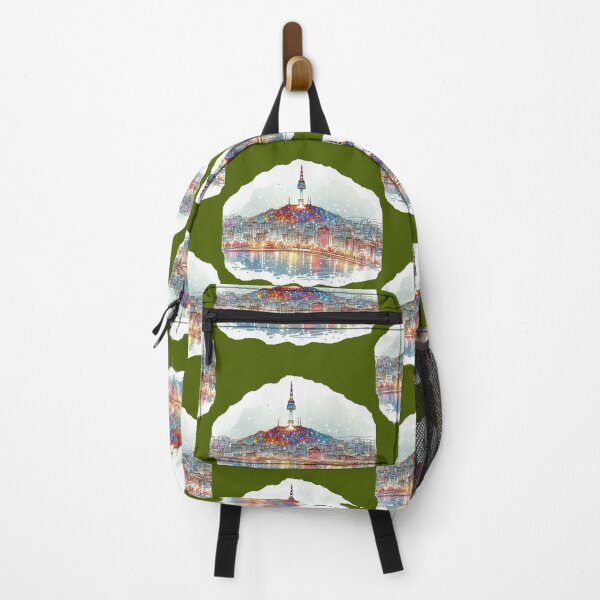 Item preview, Copy of Stunning 3D Night View of Seoul's Namsan Tower at Christmas,  designed and sold by PaintMeWorld.