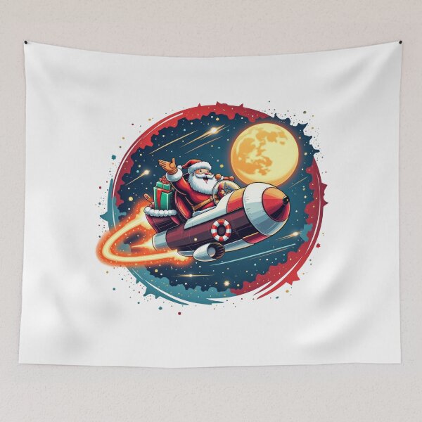 Item preview, Santa's Galactic Sleigh - A Festive Space Adventure designed and sold by SakkharinT-Cad.