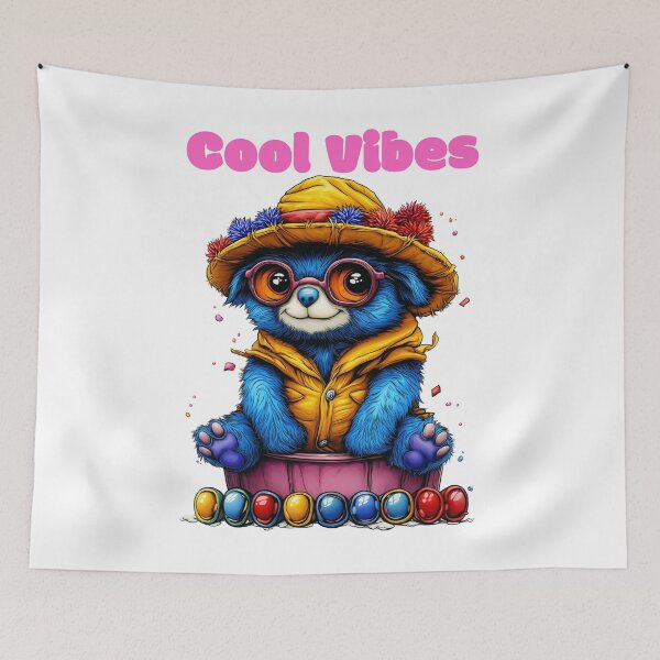 Item preview, Cool Vibes, Funky Bear Art, Colorful Animal Design, Stylish Animal Illustration, Trendy Animal Print designed and sold by BukkyStory.