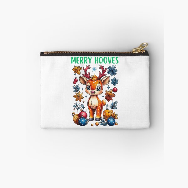 Item preview, Merry Hooves, Christmas Reindeer, Festive Deer Art, Holiday Animal Design, Cute Woodland Deer designed and sold by BukkyStory.