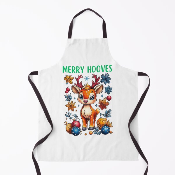 Item preview, Merry Hooves, Christmas Reindeer, Festive Deer Art, Holiday Animal Design, Cute Woodland Deer designed and sold by BukkyStory.
