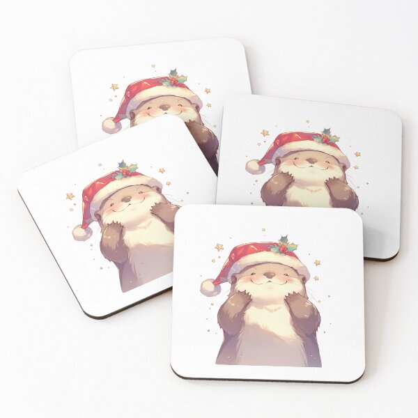 Item preview, Your cute happy friend christmas otter designed and sold by PatternFly.
