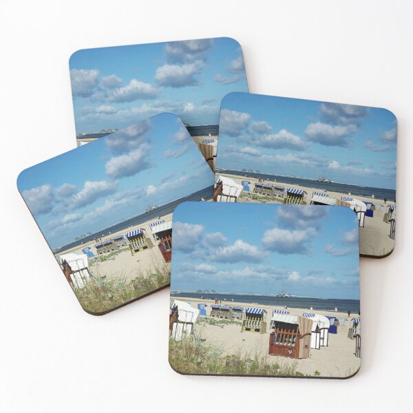Item preview, Colorful beach baskets with pier in background designed and sold by Piotrek0001.