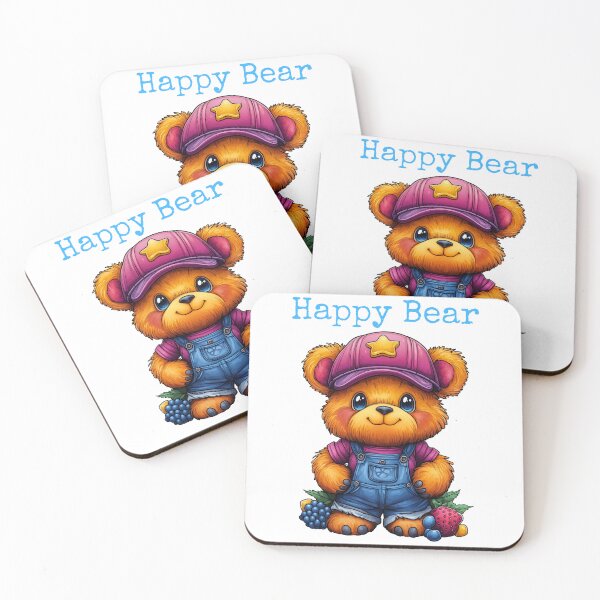 Item preview, Happy Bear, Cute Bear Art, Colorful Bear Illustration, Cartoon Bear Design, Berry Bear Art designed and sold by BukkyStory.