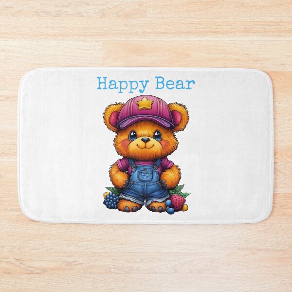 Item preview, Happy Bear, Cute Bear Art, Colorful Bear Illustration, Cartoon Bear Design, Berry Bear Art designed and sold by BukkyStory.
