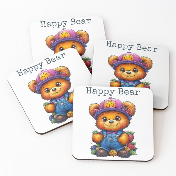 Item preview, Happy Bear, Berry Bear Art, Cute Bear Design, Cartoon Bear Illustration, Whimsical Bear designed and sold by BukkyStory.