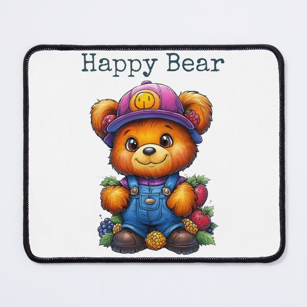 Item preview, Happy Bear, Berry Bear Art, Cute Bear Design, Cartoon Bear Illustration, Whimsical Bear designed and sold by BukkyStory.