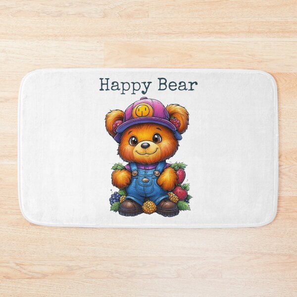 Item preview, Happy Bear, Berry Bear Art, Cute Bear Design, Cartoon Bear Illustration, Whimsical Bear designed and sold by BukkyStory.