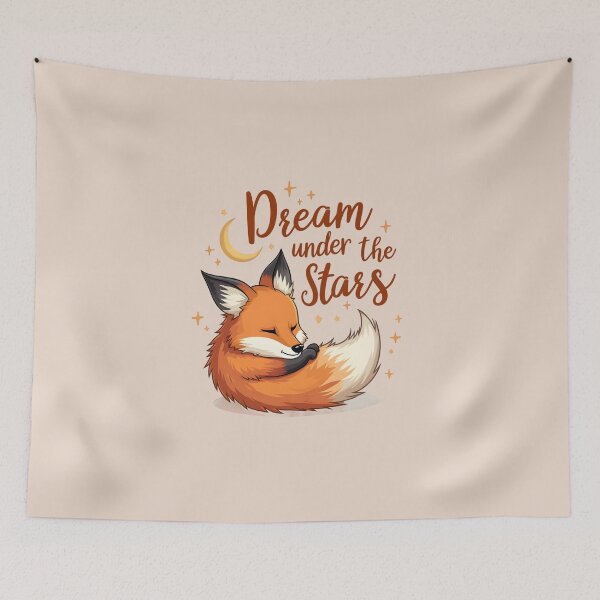Item preview, Dream under the stars cute fox designed and sold by FriendlyLlama.