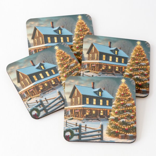 Item preview, Snowy Christmas Eve Charm designed and sold by FantasyVillaArt.