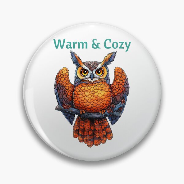 Item preview, Warm Owl Art, Cozy Owl Design, Vibrant Owl Illustration, Orange Owl Artwork, Detailed Owl Drawing designed and sold by BukkyStory.