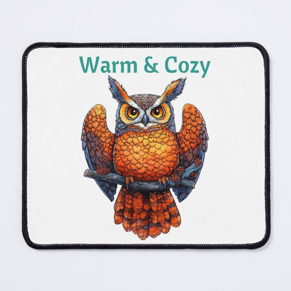 Item preview, Warm Owl Art, Cozy Owl Design, Vibrant Owl Illustration, Orange Owl Artwork, Detailed Owl Drawing designed and sold by BukkyStory.