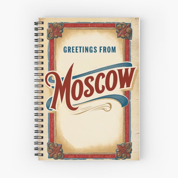 Item preview, Greetings from Moscow Russia Vintage Travel Retro Postcard Design designed and sold by TravelPostcardGems.