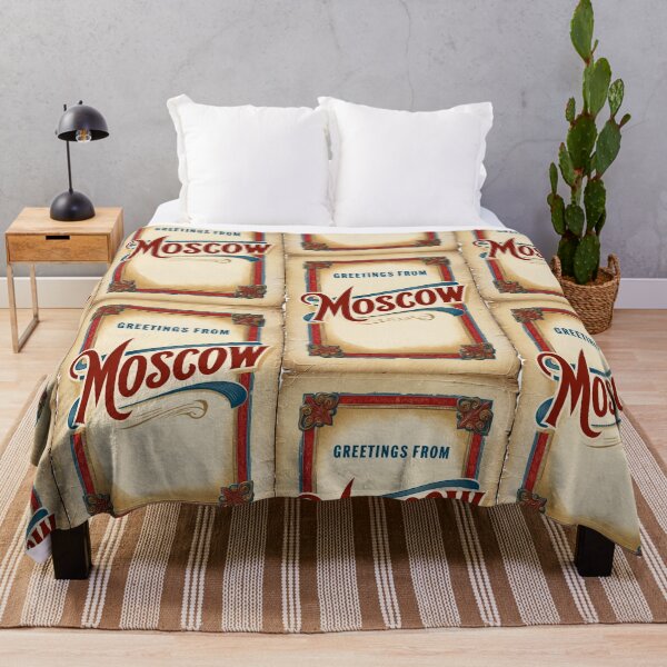 Item preview, Greetings from Moscow Russia Vintage Travel Retro Postcard Design designed and sold by TravelPostcardGems.