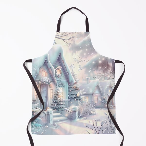 Item preview, Snow-covered houses.Winter landscape.Magical Christmas.Pastel colors. designed and sold by MagelliShop.
