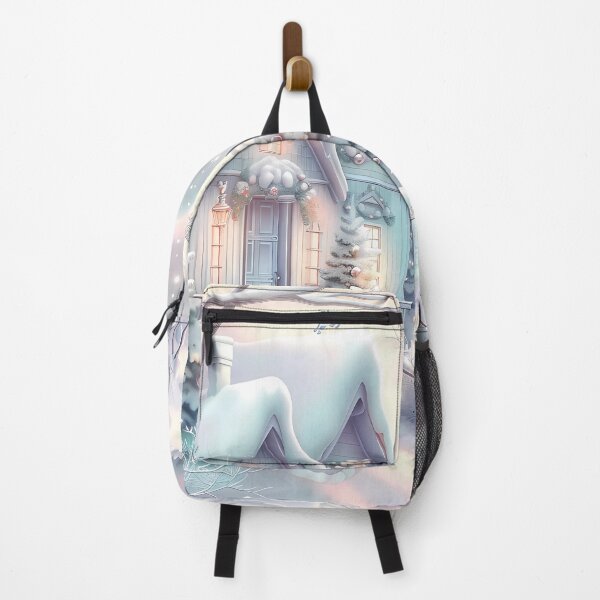 Item preview, Snow-covered houses.Winter landscape.Magical Christmas.Pastel colors. designed and sold by MagelliShop.