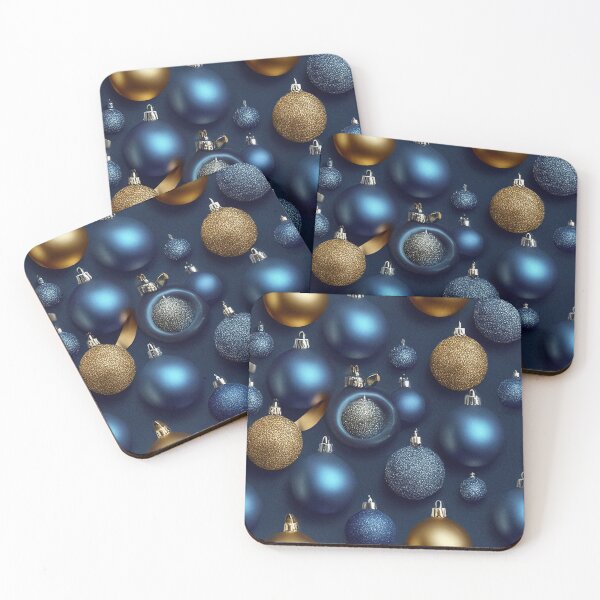 Item preview, Blue & Gold Christmas Ornaments designed and sold by DigitalGemArt.